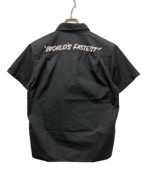 stussy（ステューシー）stussy (ステューシー) S/Sワークシャツ ブラック サイズ:Mの古着・服飾アイテム