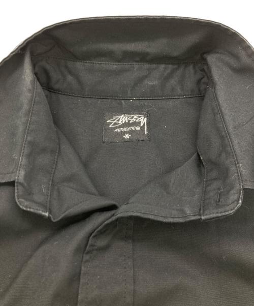 stussy（ステューシー）stussy (ステューシー) S/Sワークシャツ ブラック サイズ:Mの古着・服飾アイテム