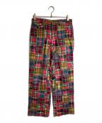 POLO RALPH LAURENポロ・ラルフローレン）の古着「チェックパッチワークパンツ/Check patchwork pants」｜レッド
