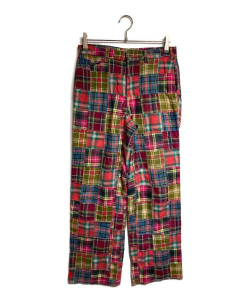 POLO RALPH LAUREN（ポロ・ラルフローレン）POLO RALPH LAUREN (ポロ・ラルフローレン) チェックパッチワークパンツ/Check patchwork pants レッド サイズ:32相当の古着・服飾アイテム