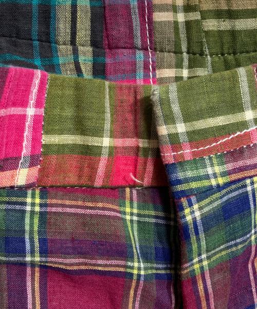 POLO RALPH LAUREN（ポロ・ラルフローレン）POLO RALPH LAUREN (ポロ・ラルフローレン) チェックパッチワークパンツ/Check patchwork pants レッド サイズ:32相当の古着・服飾アイテム