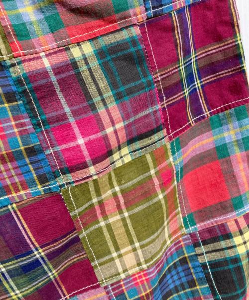 POLO RALPH LAUREN（ポロ・ラルフローレン）POLO RALPH LAUREN (ポロ・ラルフローレン) チェックパッチワークパンツ/Check patchwork pants レッド サイズ:32相当の古着・服飾アイテム