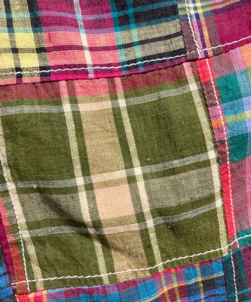 POLO RALPH LAUREN（ポロ・ラルフローレン）POLO RALPH LAUREN (ポロ・ラルフローレン) チェックパッチワークパンツ/Check patchwork pants レッド サイズ:32相当の古着・服飾アイテム