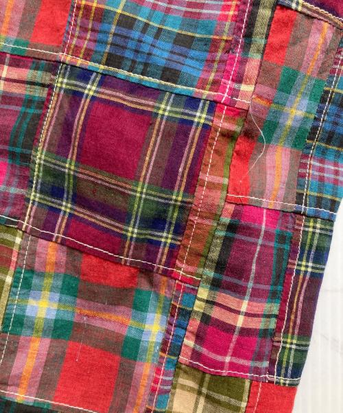 POLO RALPH LAUREN（ポロ・ラルフローレン）POLO RALPH LAUREN (ポロ・ラルフローレン) チェックパッチワークパンツ/Check patchwork pants レッド サイズ:32相当の古着・服飾アイテム