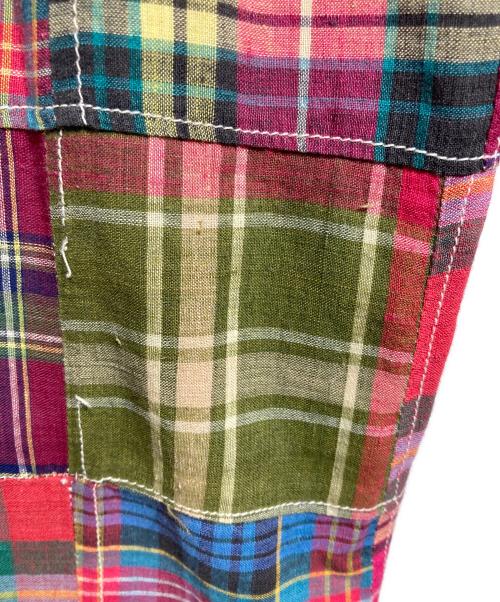 POLO RALPH LAUREN（ポロ・ラルフローレン）POLO RALPH LAUREN (ポロ・ラルフローレン) チェックパッチワークパンツ/Check patchwork pants レッド サイズ:32相当の古着・服飾アイテム