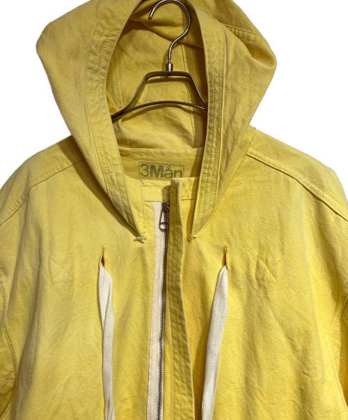 3MAN（スリーマン）3MAN (スリーマン) フーデッドジャケット/hooded jacket イエロー サイズ:FREEの古着・服飾アイテム