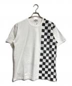 COMME des GARCONSコムデギャルソン）の古着「パネルチェックTシャツ/Panel check T-shirt」｜ホワイト