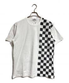 COMME des GARCONS（コムデギャルソン）の古着「パネルチェックTシャツ/Panel check T-shirt」｜ホワイト