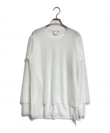 COMME des GARCONS COMME des GARCONS（コムデギャルソン コムデギャルソン）の古着「Layered long-sleeved t-shirt/レイヤード長袖カットソー」｜ホワイト