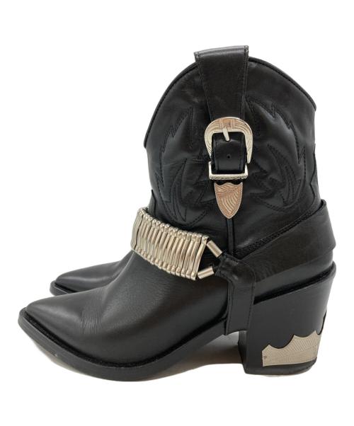 TOGA PULLA（トーガ プルラ）TOGA PULLA (トーガ プルラ) ウエスタンハーネスショートブーツ/Western Harness Short Boots ブラック サイズ:35の古着・服飾アイテム