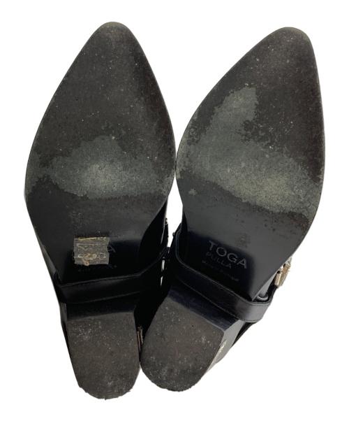 TOGA PULLA（トーガ プルラ）TOGA PULLA (トーガ プルラ) ウエスタンハーネスショートブーツ/Western Harness Short Boots ブラック サイズ:35の古着・服飾アイテム