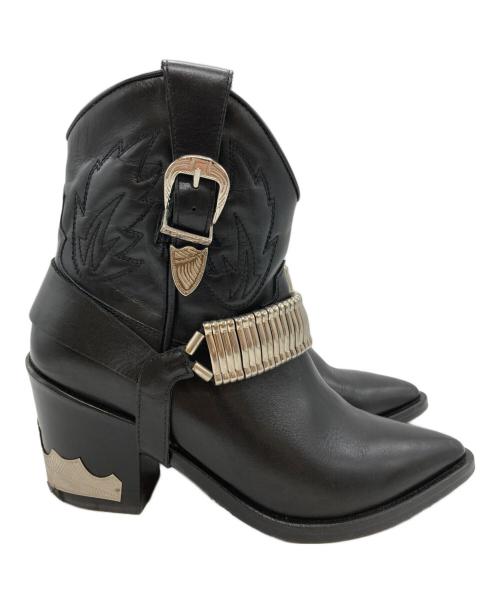TOGA PULLA（トーガ プルラ）TOGA PULLA (トーガ プルラ) ウエスタンハーネスショートブーツ/Western Harness Short Boots ブラック サイズ:35の古着・服飾アイテム