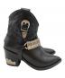 中古・古着 TOGA PULLA (トーガ プルラ) ウエスタンハーネスショートブーツ/Western Harness Short Boots ブラック サイズ:35：15000円