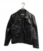 Schottショット）の古着「637シングルライダースジャケット/Single rider jacket」｜ブラック