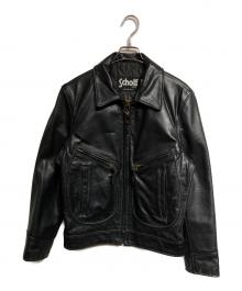 Schott（ショット）の古着「637シングルライダースジャケット/Single rider jacket」｜ブラック