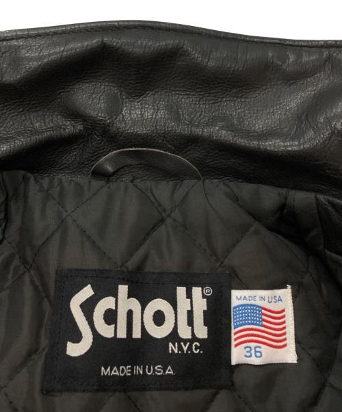 Schott（ショット）Schott (ショット) 637シングルライダースジャケット/Single rider jacket ブラック サイズ:36の古着・服飾アイテム