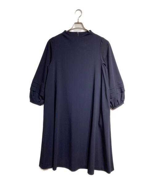 Conges payes（コンジェ ペイエ）Conges payes (コンジェ ペイエ) タックスリーブワンピース/Tucked-sleeve dress ネイビー サイズ:Mの古着・服飾アイテム