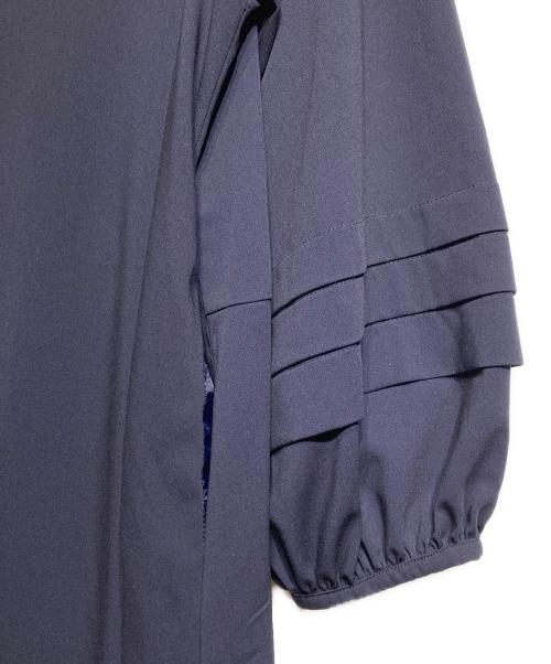 Conges payes（コンジェ ペイエ）Conges payes (コンジェ ペイエ) タックスリーブワンピース/Tucked-sleeve dress ネイビー サイズ:Mの古着・服飾アイテム