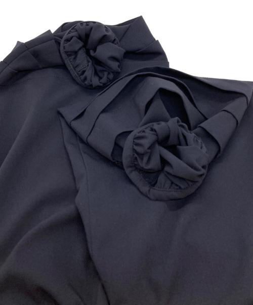 Conges payes（コンジェ ペイエ）Conges payes (コンジェ ペイエ) タックスリーブワンピース/Tucked-sleeve dress ネイビー サイズ:Mの古着・服飾アイテム