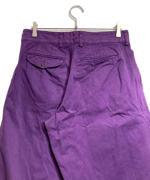 KOLOR（カラー）KOLOR (カラー) 製品染めチノクロスワイドパンツ/Chino wide-leg pants パープル サイズ:1の古着・服飾アイテム