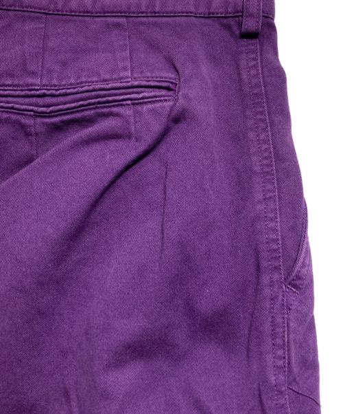 KOLOR（カラー）KOLOR (カラー) 製品染めチノクロスワイドパンツ/Chino wide-leg pants パープル サイズ:1の古着・服飾アイテム