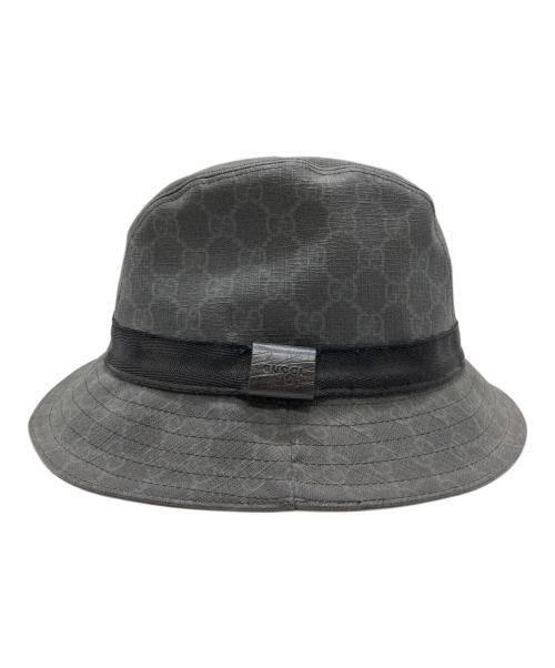 GUCCI（グッチ）GUCCI (グッチ) GGグッチシマPVCコーティングハット/GG Guccissima PVC Coated Hat ブラック サイズ:XLの古着・服飾アイテム