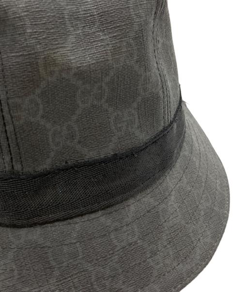 GUCCI（グッチ）GUCCI (グッチ) GGグッチシマPVCコーティングハット/GG Guccissima PVC Coated Hat ブラック サイズ:XLの古着・服飾アイテム
