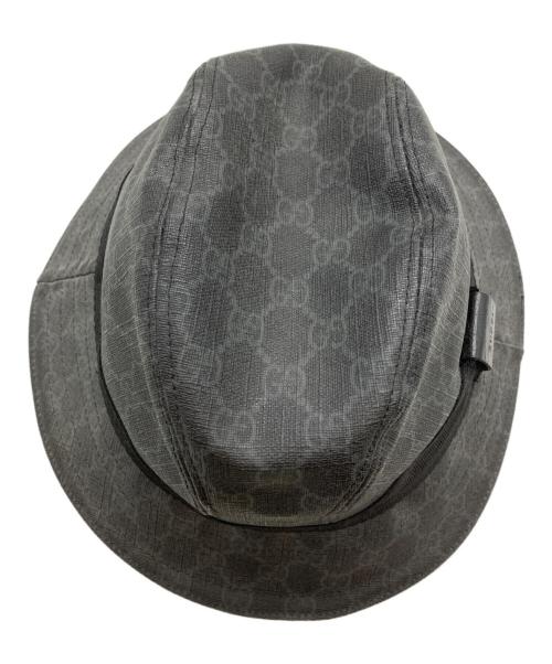 GUCCI（グッチ）GUCCI (グッチ) GGグッチシマPVCコーティングハット/GG Guccissima PVC Coated Hat ブラック サイズ:XLの古着・服飾アイテム