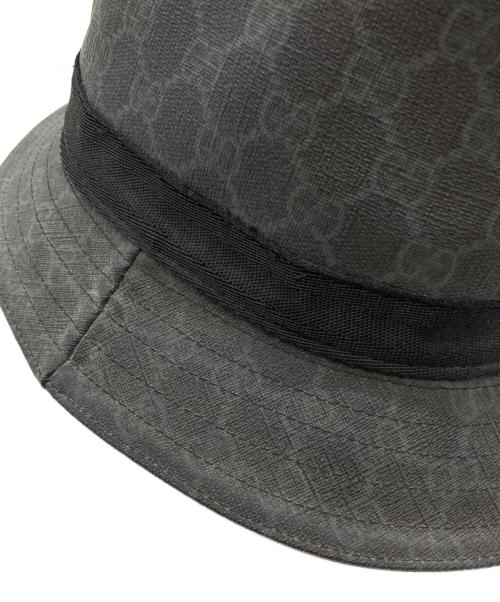 GUCCI（グッチ）GUCCI (グッチ) GGグッチシマPVCコーティングハット/GG Guccissima PVC Coated Hat ブラック サイズ:XLの古着・服飾アイテム
