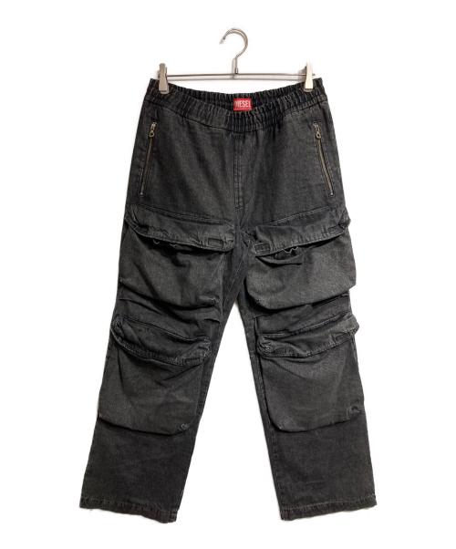 DIESEL（ディーゼル）DIESEL (ディーゼル) D-BAERTSON-Sカーゴデニム ブラック サイズ:76cm（W30）の古着・服飾アイテム