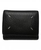 Maison Margielaメゾンマルジェラ）の古着「4ステッチ 三つ折り ウォレット/Wallet」｜ブラック