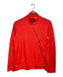 ARMANI EXCHANGE（アルマーニ エクスチェンジ）の古着「サイドジップニット/Side-zip knit top」｜レッド