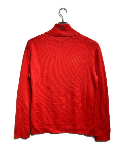 ARMANI EXCHANGE（アルマーニ エクスチェンジ）ARMANI EXCHANGE (アルマーニ エクスチェンジ) サイドジップニット/Side-zip knit top レッド サイズ:Ｌの古着・服飾アイテム