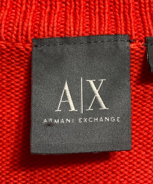 ARMANI EXCHANGE（アルマーニ エクスチェンジ）ARMANI EXCHANGE (アルマーニ エクスチェンジ) サイドジップニット/Side-zip knit top レッド サイズ:Ｌの古着・服飾アイテム