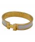 HERMES（エルメス）の古着「クリックHエナメルブレスレット/Hermès Clic H enamel bracelet」｜ゴールド×ホワイト