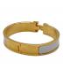 HERMES (エルメス) クリックHエナメルブレスレット/Hermès Clic H enamel bracelet ゴールド×ホワイト サイズ:PM：65000円