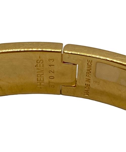 HERMES（エルメス）HERMES (エルメス) クリックHエナメルブレスレット/Hermès Clic H enamel bracelet ゴールド×ブラウン サイズ:PMの古着・服飾アイテム