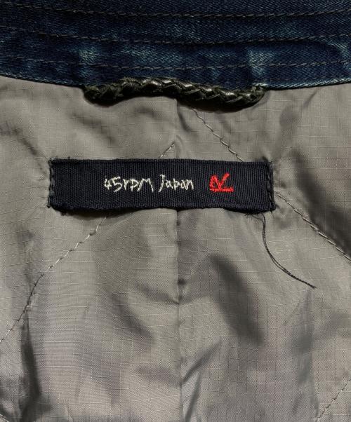 45rpm（45アールピーエム）45rpm (45アールピーエム) インディゴデニムカバーオール/Indigo denim coveralls インディゴ サイズ:2の古着・服飾アイテム
