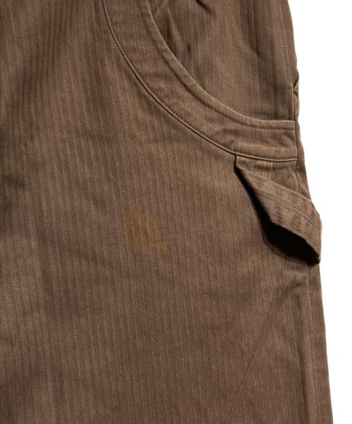 Y's（ワイズ）Y's (ワイズ) HBTコットンワイドパンツ/HBT Cotton Wide-Leg Pants ブラウン サイズ:3の古着・服飾アイテム