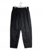 COMME des GARCONS HOMMEコムデギャルソン オム）の古着「2タックウールフラノスラックス/Two-Tuck Wool Flannel Trousers」｜ブラック