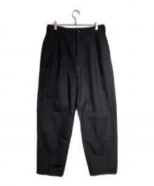 COMME des GARCONS HOMME（コムデギャルソン オム）の古着「2タックウールフラノスラックス/Two-Tuck Wool Flannel Trousers」｜ブラック