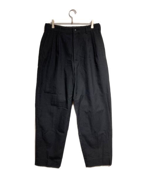 COMME des GARCONS HOMME（コムデギャルソン オム）COMME des GARCONS HOMME (コムデギャルソン オム) 2タックウールフラノスラックス/Two-Tuck Wool Flannel Trousers ブラック サイズ:Mの古着・服飾アイテム
