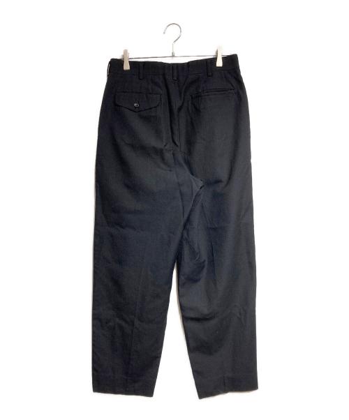 COMME des GARCONS HOMME（コムデギャルソン オム）COMME des GARCONS HOMME (コムデギャルソン オム) 2タックウールフラノスラックス/Two-Tuck Wool Flannel Trousers ブラック サイズ:Mの古着・服飾アイテム