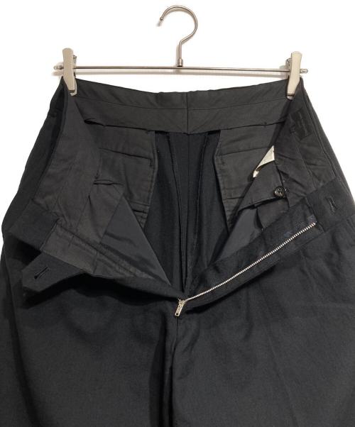 COMME des GARCONS HOMME（コムデギャルソン オム）COMME des GARCONS HOMME (コムデギャルソン オム) 2タックウールフラノスラックス/Two-Tuck Wool Flannel Trousers ブラック サイズ:Mの古着・服飾アイテム