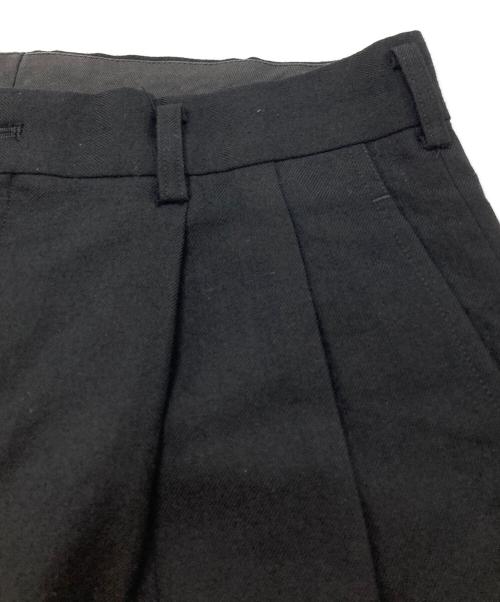 COMME des GARCONS HOMME（コムデギャルソン オム）COMME des GARCONS HOMME (コムデギャルソン オム) 2タックウールフラノスラックス/Two-Tuck Wool Flannel Trousers ブラック サイズ:Mの古着・服飾アイテム
