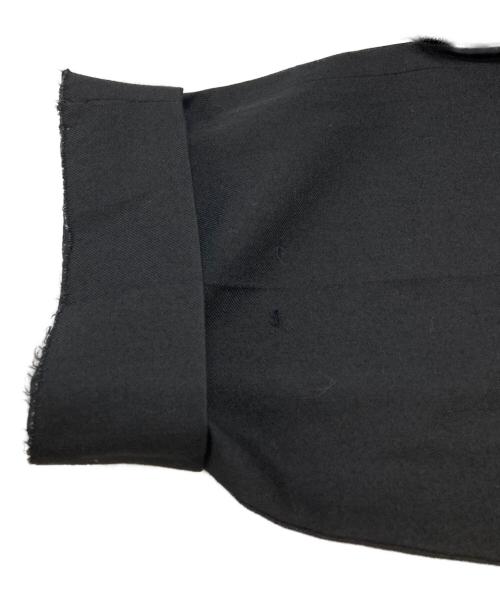 COMME des GARCONS HOMME（コムデギャルソン オム）COMME des GARCONS HOMME (コムデギャルソン オム) 2タックウールフラノスラックス/Two-Tuck Wool Flannel Trousers ブラック サイズ:Mの古着・服飾アイテム