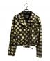 BOUTIQUE MOSCHINO（ブティック モスキーノ）の古着「ドットライダースジャケット/Polka Dot Rider Jacket」｜ブラック×ゴールド