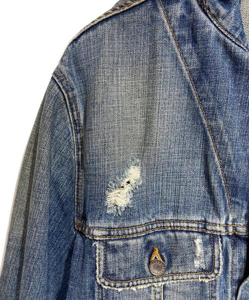 DOLCE & GABBANA（ドルチェ＆ガッバーナ）DOLCE & GABBANA (ドルチェ＆ガッバーナ) クラッシュ加工デニムジャケット/CRUSHED DENIM JACKET インディゴ サイズ:50の古着・服飾アイテム