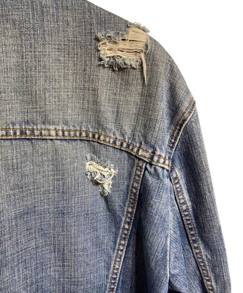 DOLCE & GABBANA（ドルチェ＆ガッバーナ）DOLCE & GABBANA (ドルチェ＆ガッバーナ) クラッシュ加工デニムジャケット/CRUSHED DENIM JACKET インディゴ サイズ:50の古着・服飾アイテム
