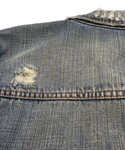 DOLCE & GABBANA（ドルチェ＆ガッバーナ）DOLCE & GABBANA (ドルチェ＆ガッバーナ) クラッシュ加工デニムジャケット/CRUSHED DENIM JACKET インディゴ サイズ:50の古着・服飾アイテム